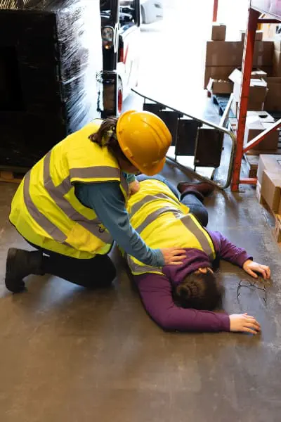 Worker falls from a ladder being attended to by colleague leading to a Personal Injury compensation claim